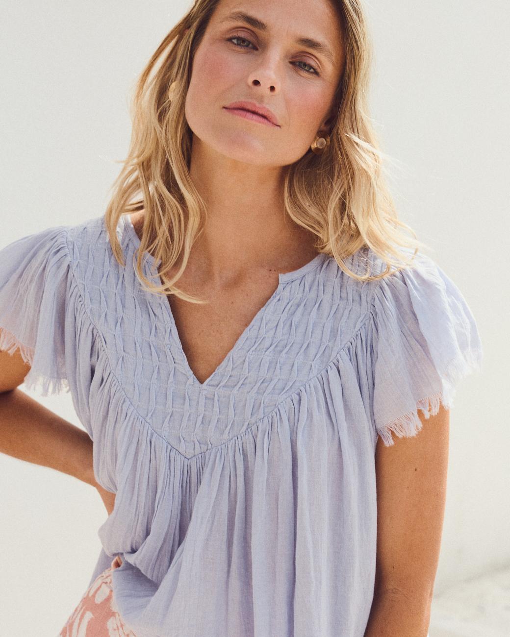 Blaue Bluse Dafne