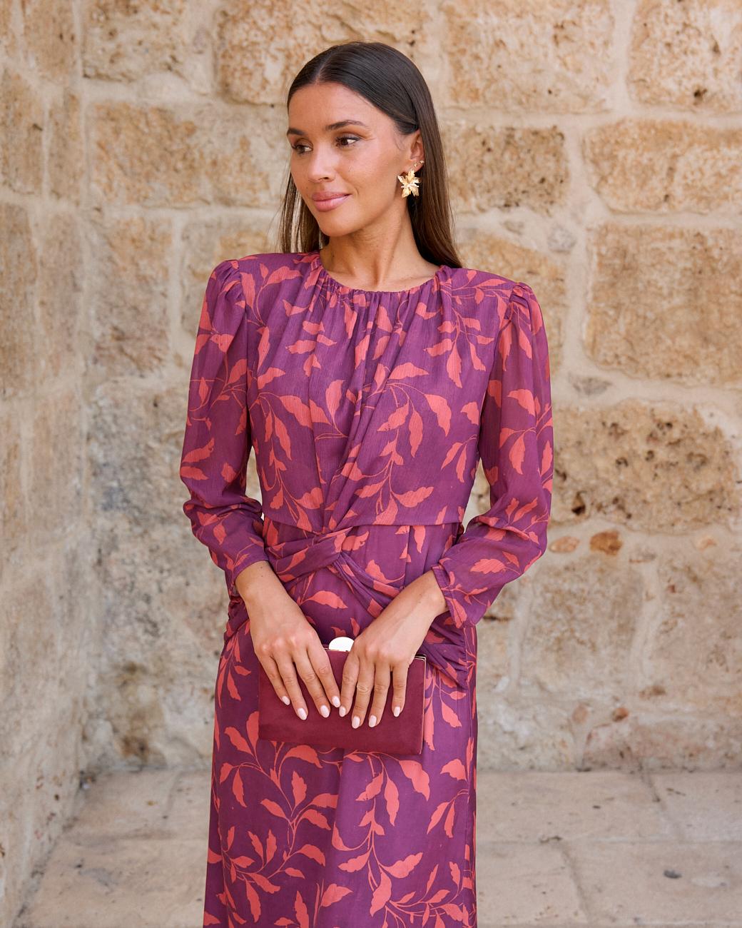 Kleid mit Blättern Dea