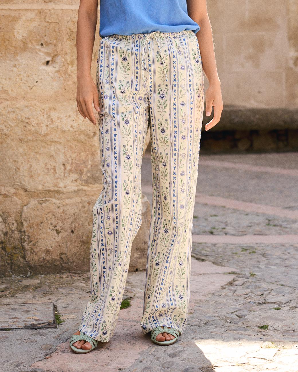 Hose mit Blumenmuster Elodi