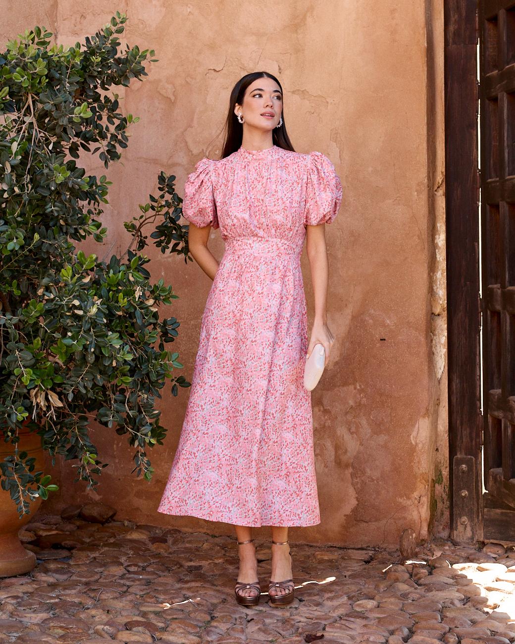Kleid mit Blättern Sintra