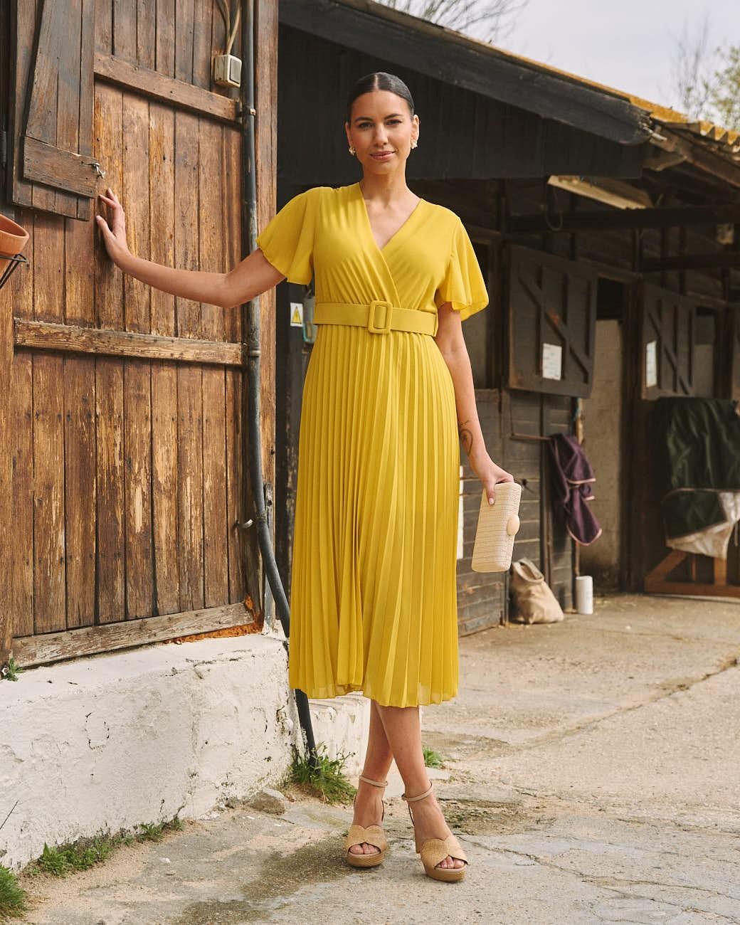 Plissiertes Kleid Elodi