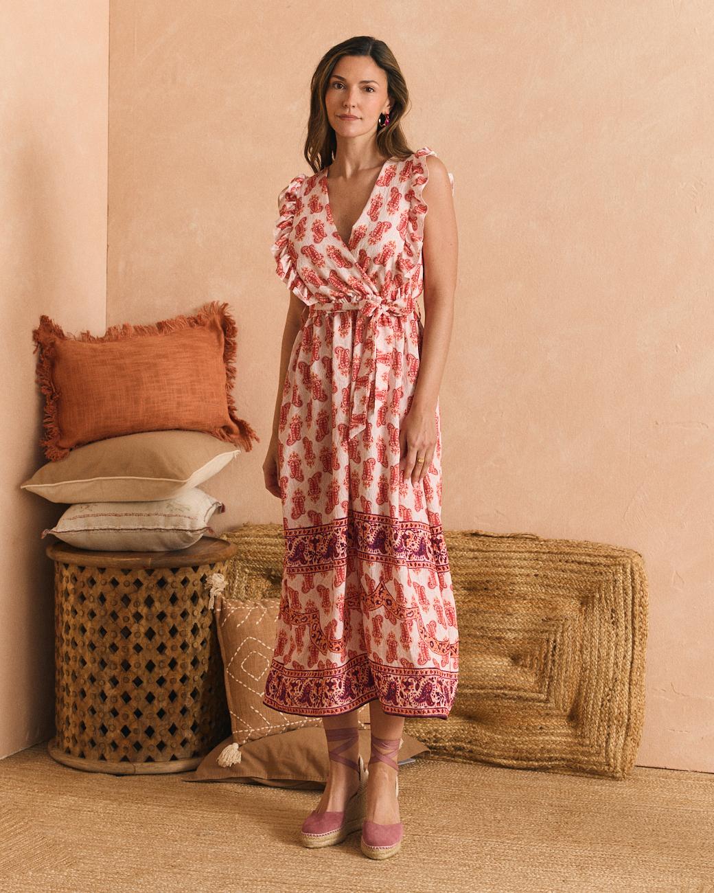 Coral Kleid mit Mustern