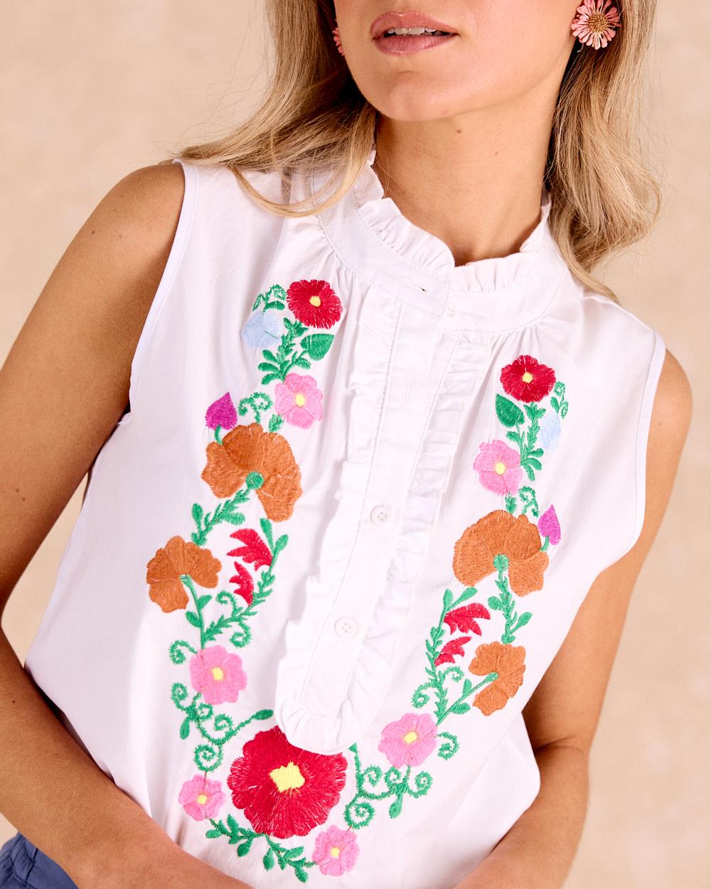 Bestickte Bluse Berinice
