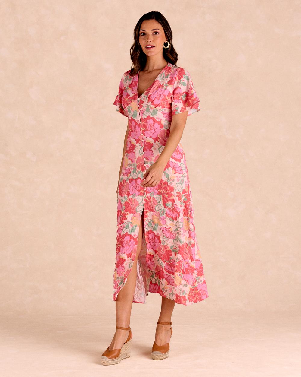 Langes Blumenkleid Barina