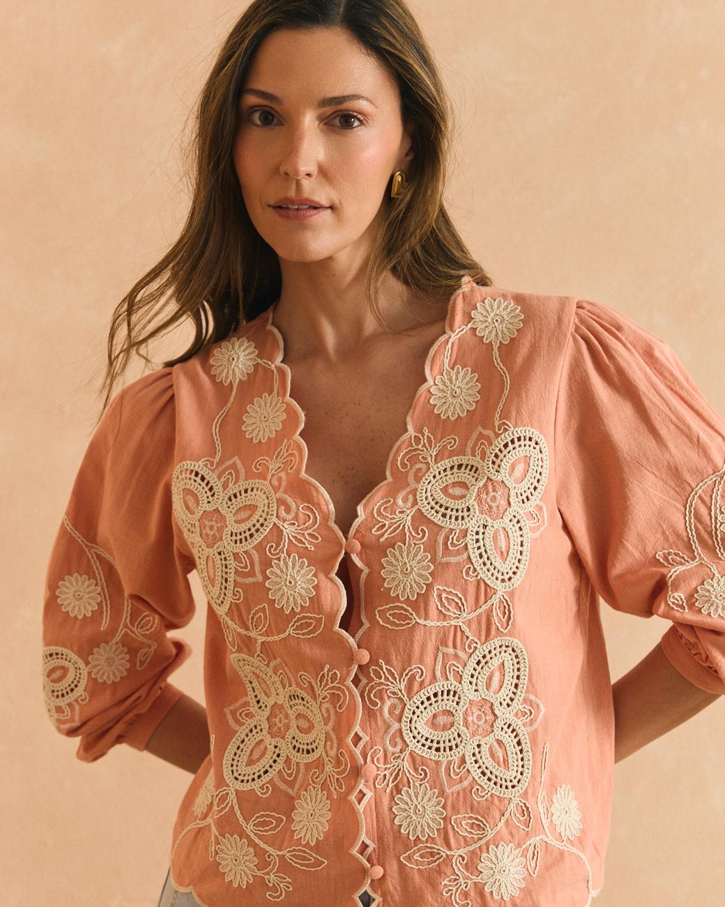 Bestickte Bluse Flavia