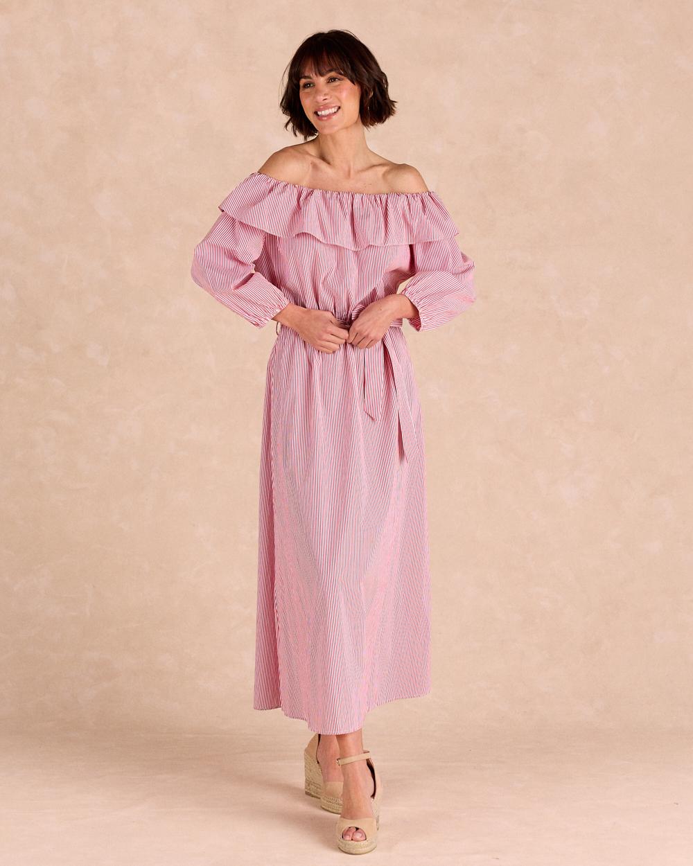 Midi-Kleid mit Streifen Nimia