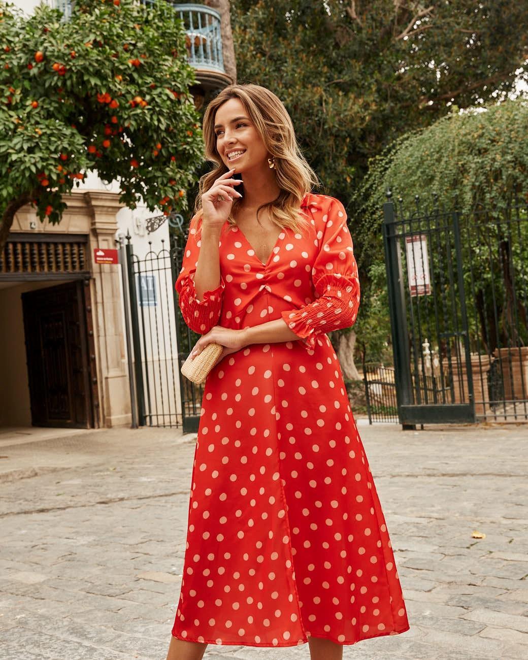 Punkte Kleid Azucena