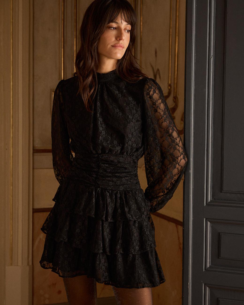 Kurzes Kleid mit Volants Livia