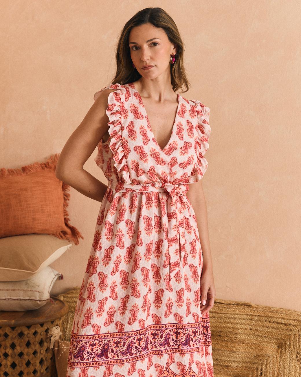 Coral Kleid mit Mustern