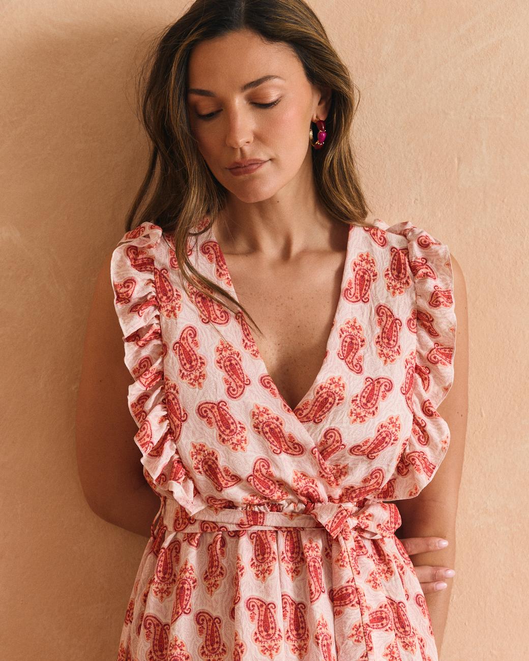 Coral Kleid mit Mustern