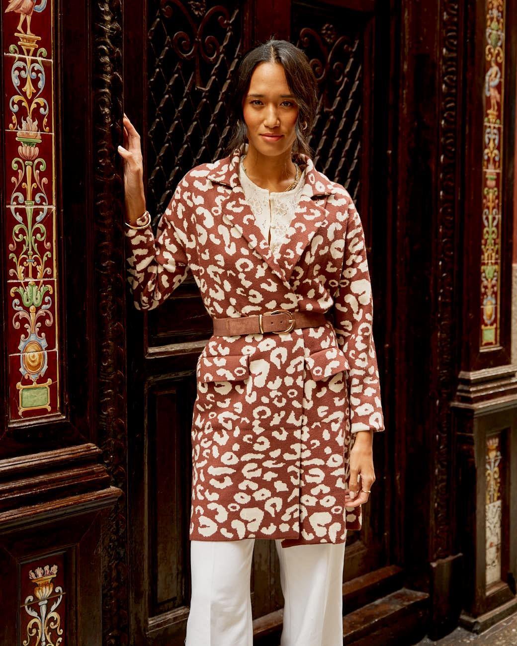 Mantel Animal Print Nere