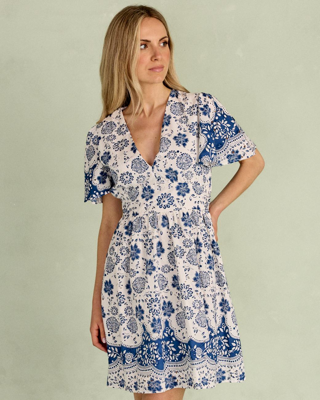 Kurzes Kleid mit Blumenmuster Milia