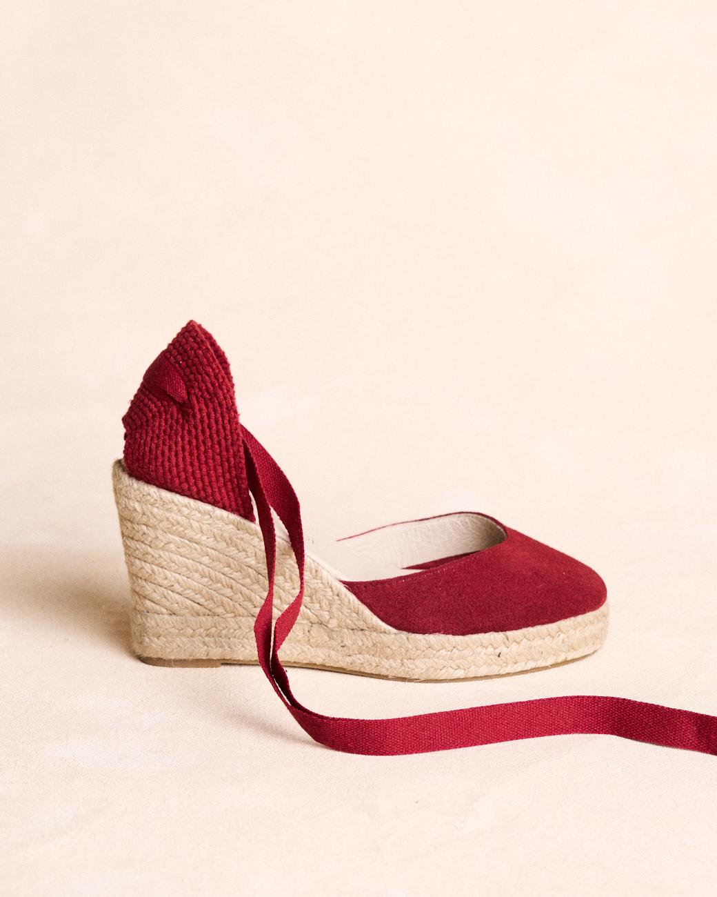 Granatrote Espadrille Ane
