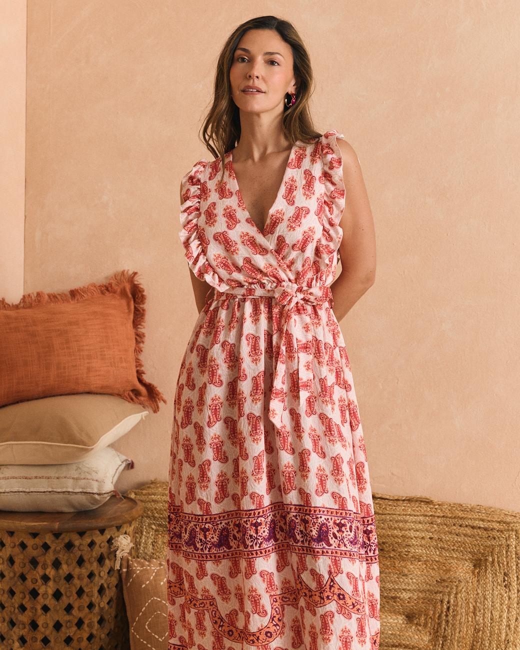 Coral Kleid mit Mustern