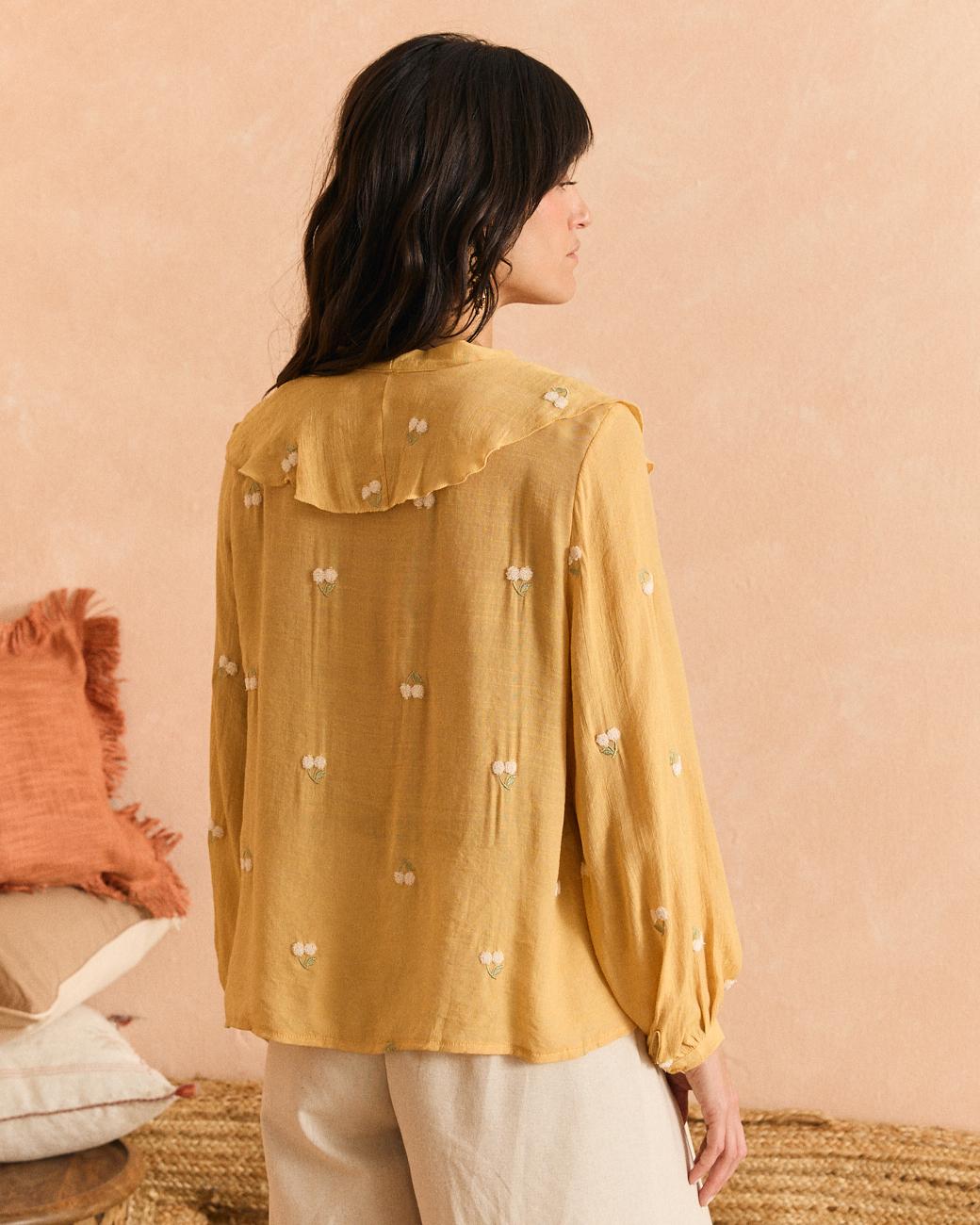 Bluse mit Volant Mayca