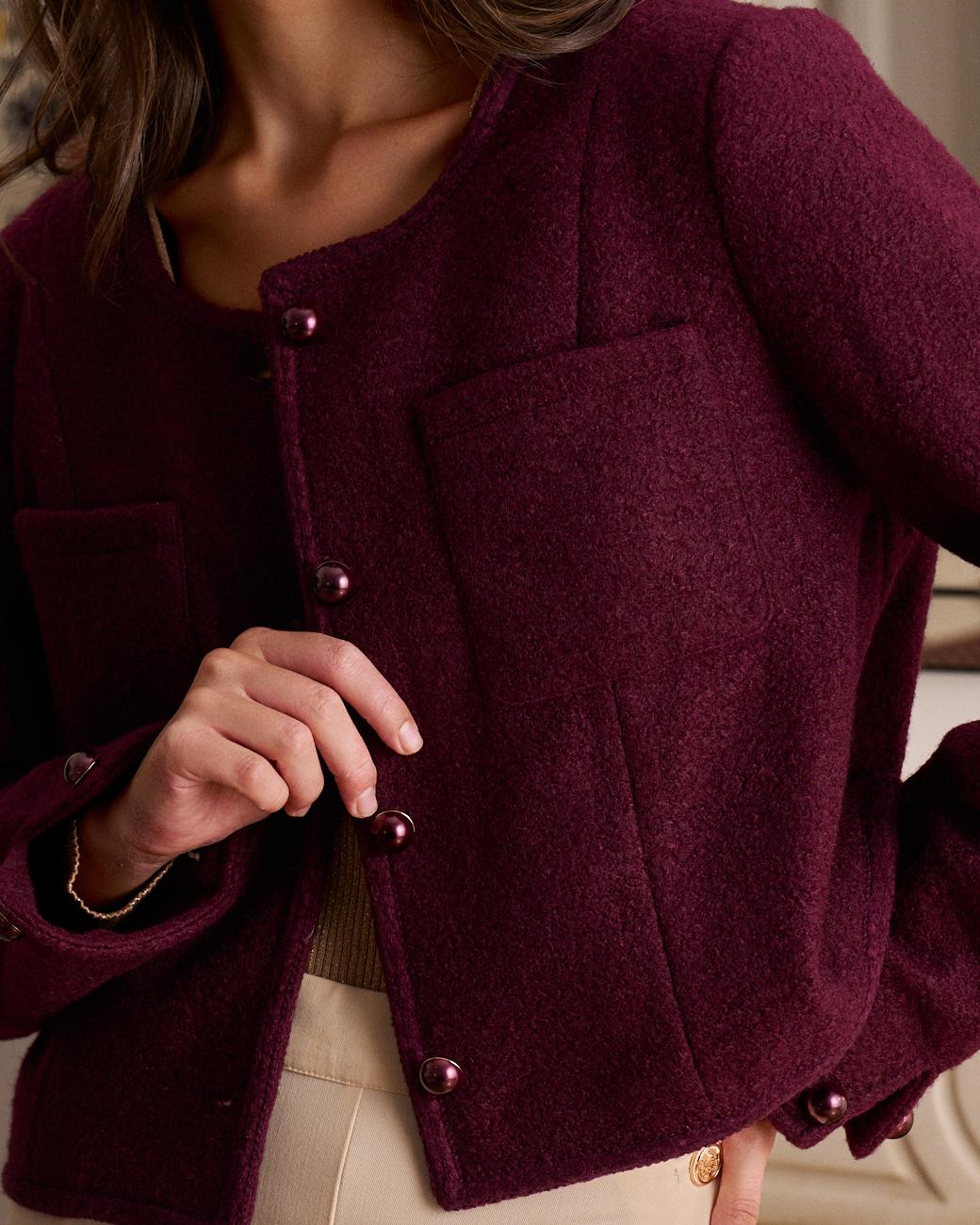 Bordeauxrote Jacke Lorel