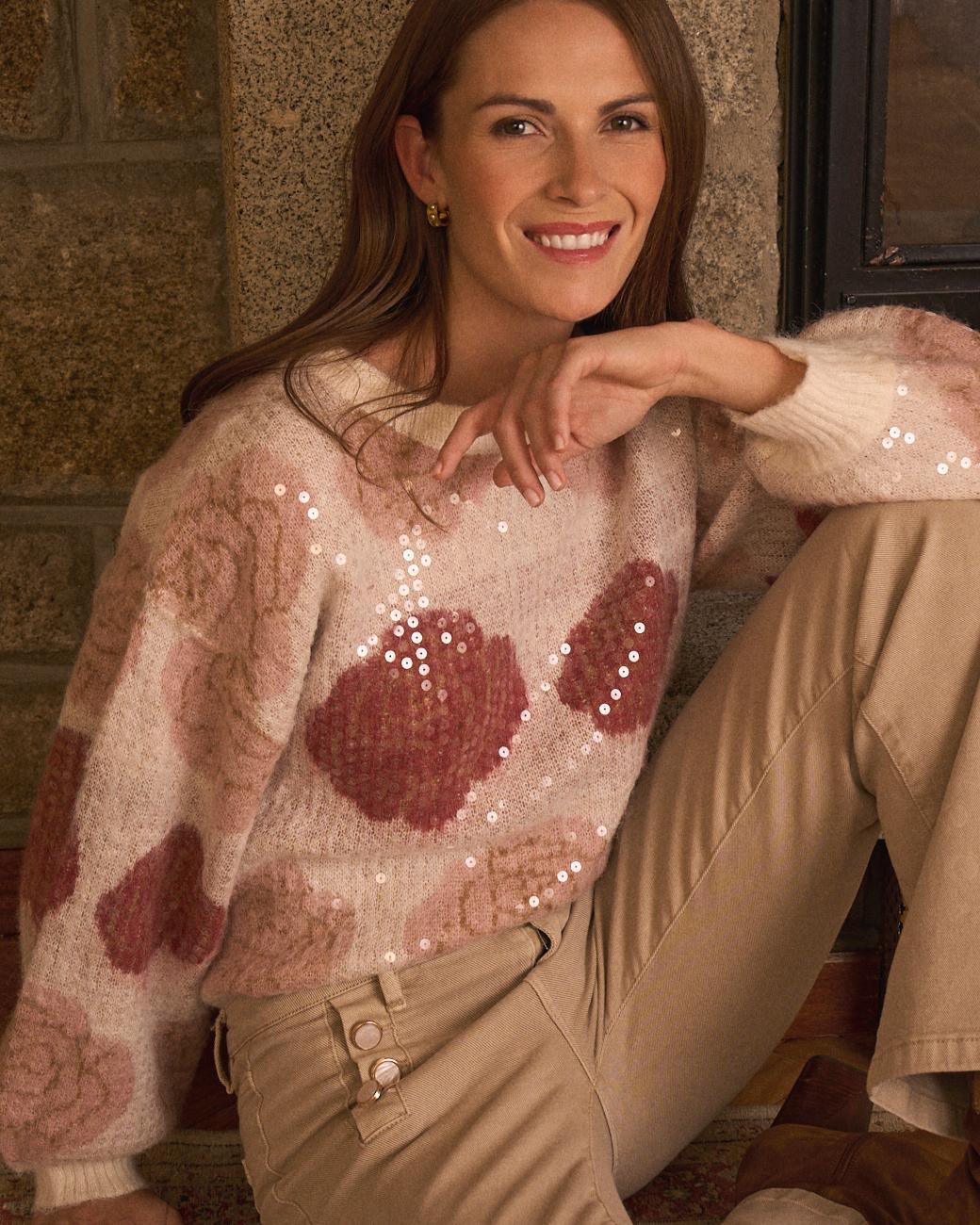 Lurex-Pullover Fiorella