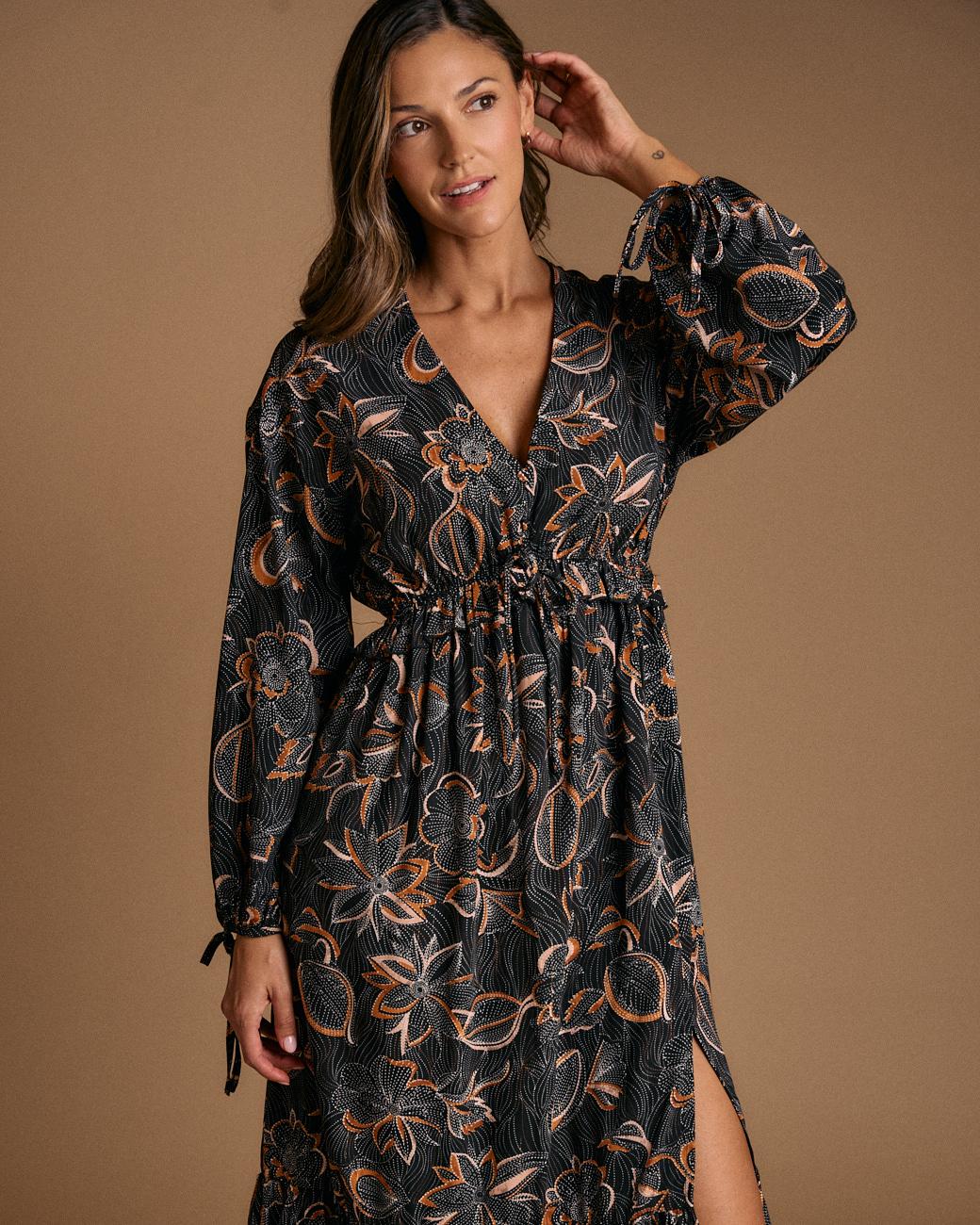 Bedrucktes Kleid mit Blumen Giorgia