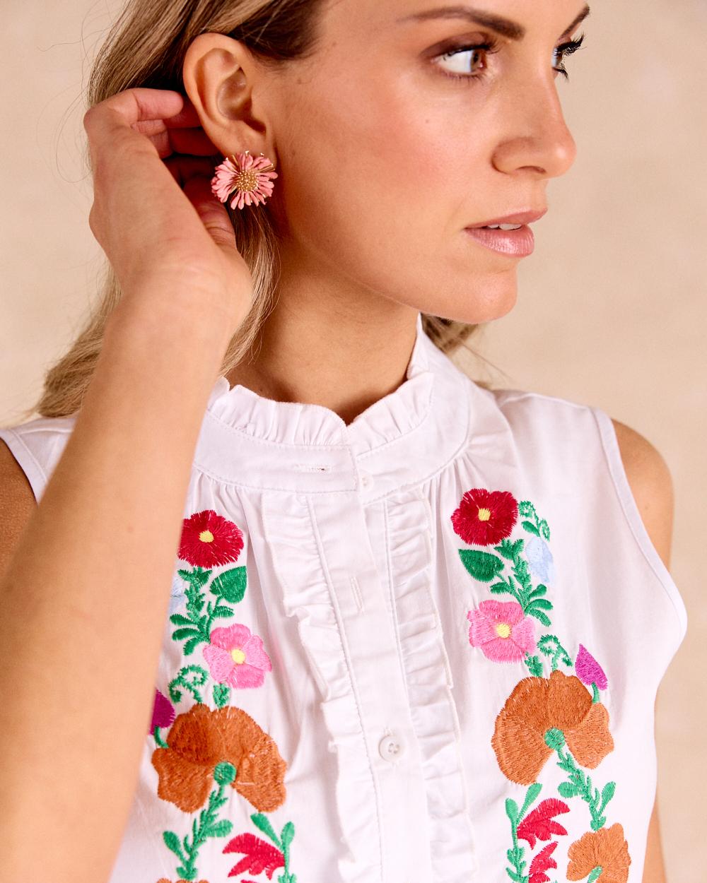 Bestickte Bluse Berinice