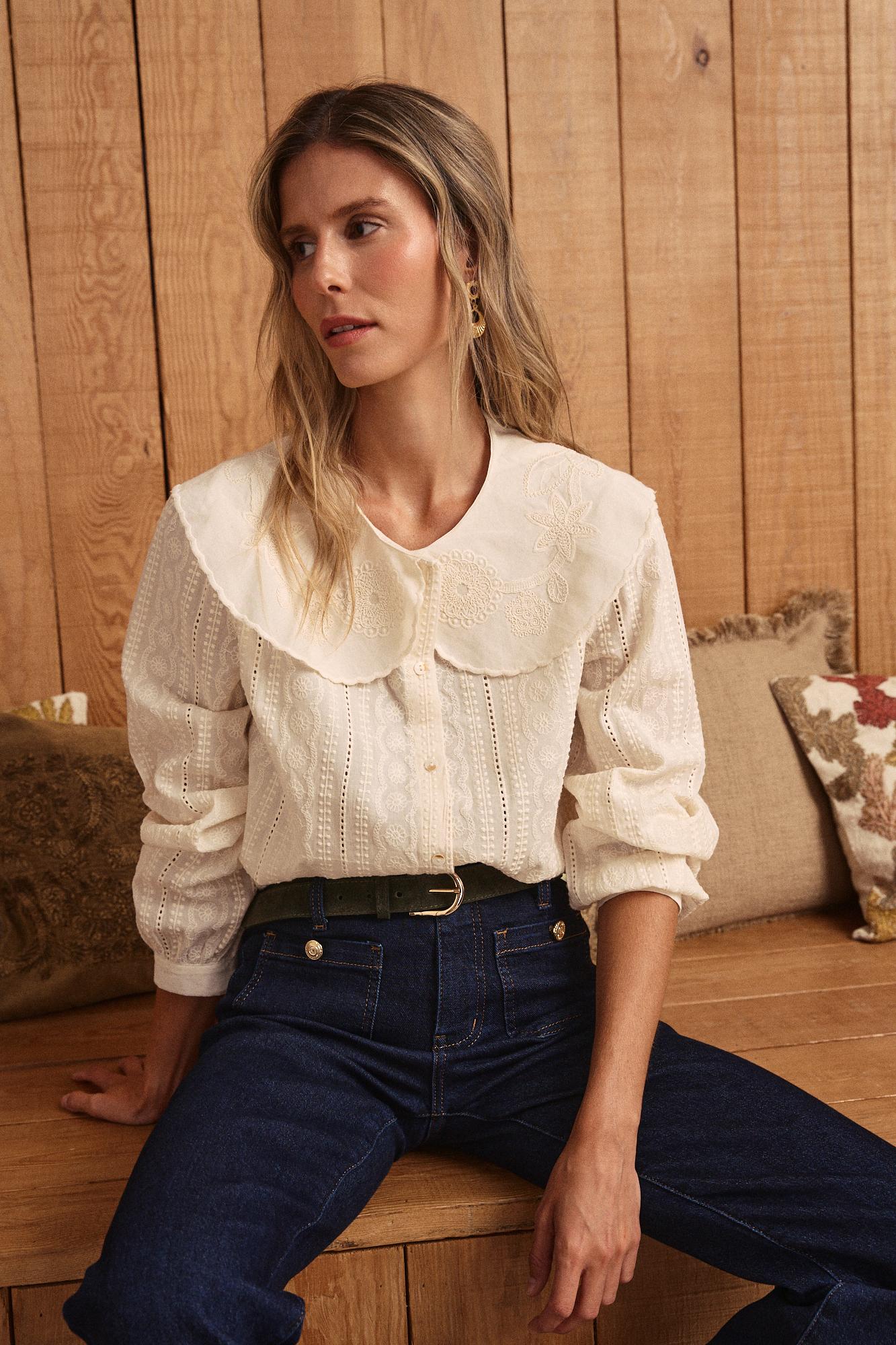 Bluse mit Kragen Genoveva
