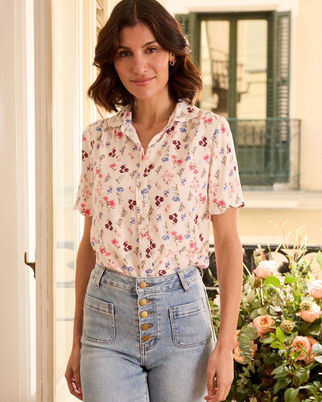 Bluse mit Blumen Odete