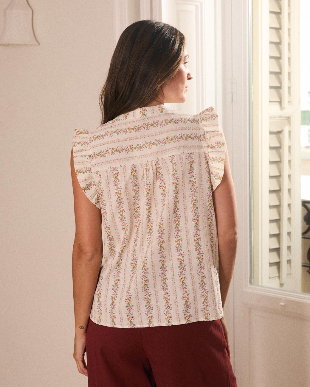 Nerissa Blumen-Bluse