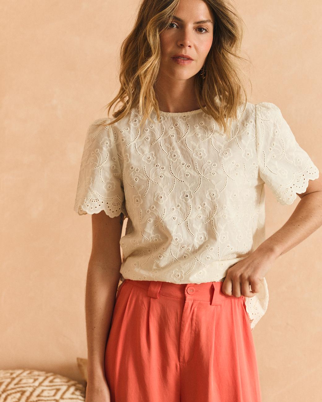 Beige Bluse Flavia