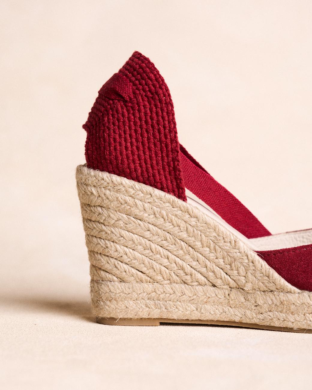 Granatrote Espadrille Ane