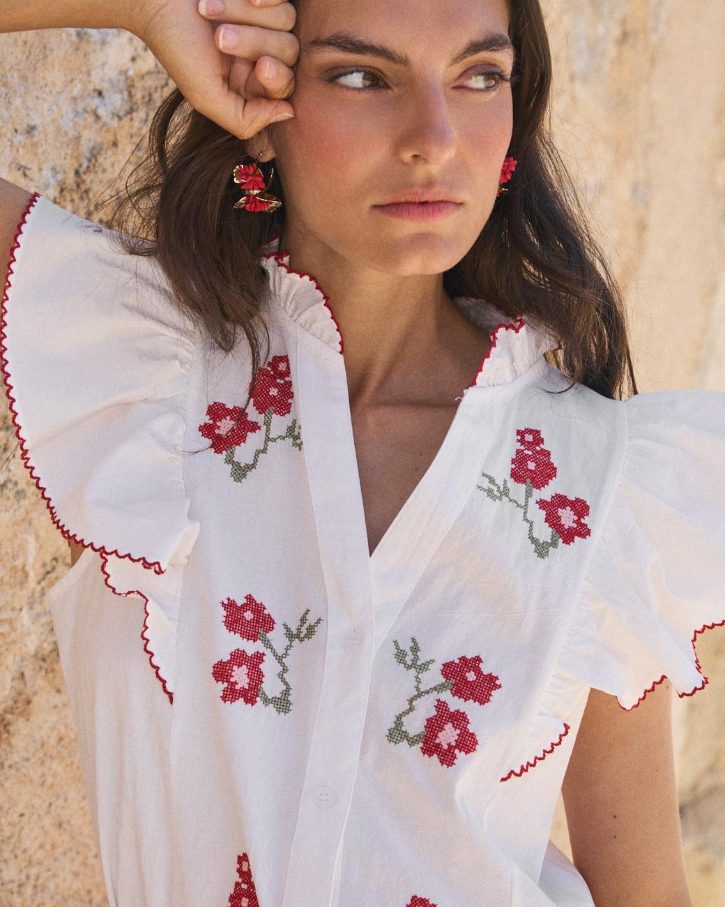 Bluse mit Glockenärmel Flaria