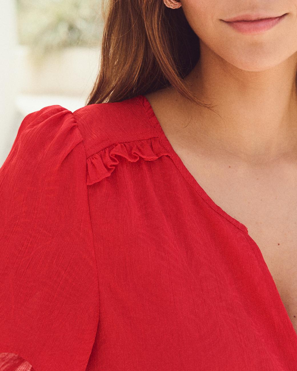 Rote Bluse Carmina