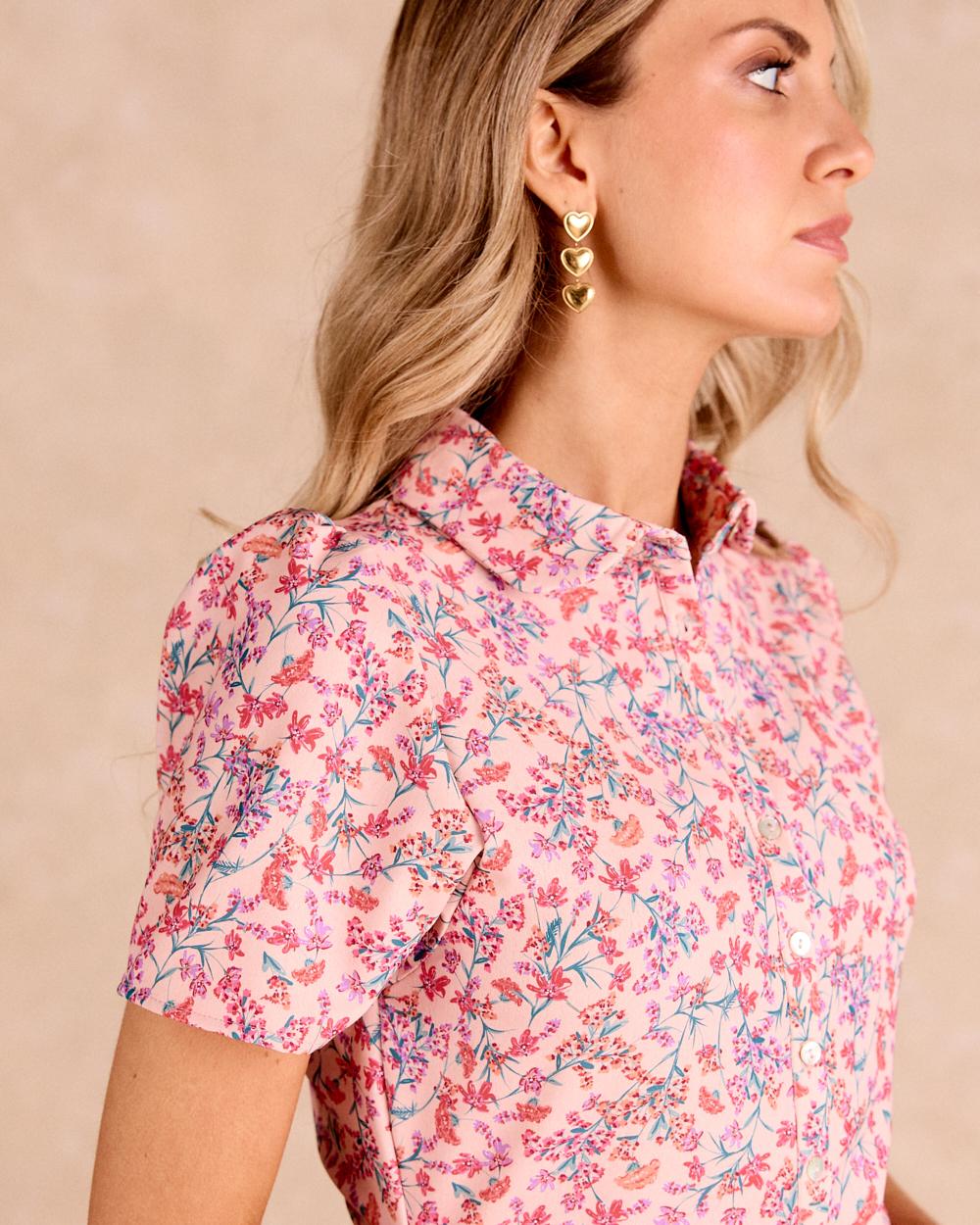 Kurzes Kleid mit Blumenmuster Lala