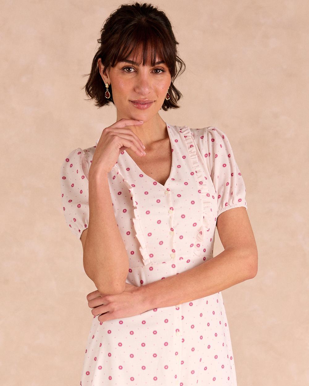 Langes Blumenkleid Eliora