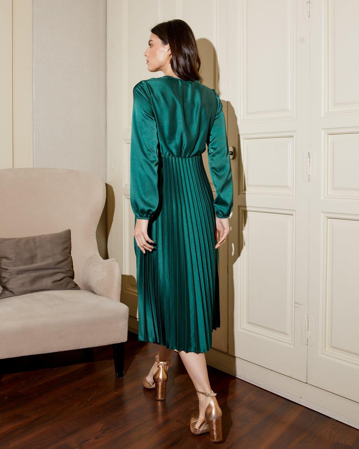 Mireia plissiertes Kleid