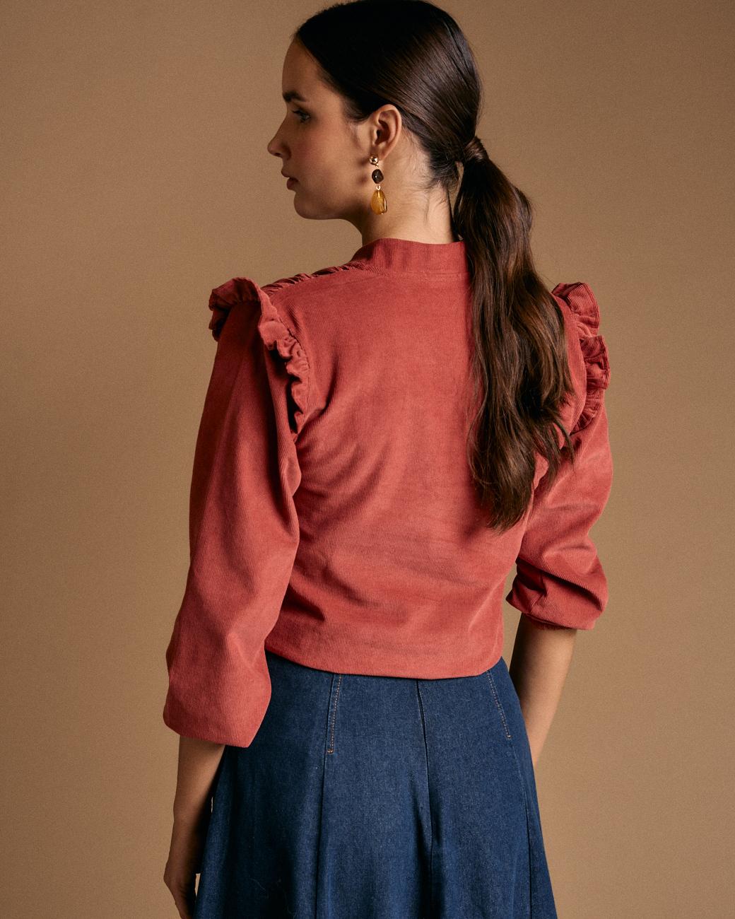 Bluse mit Volants Vali