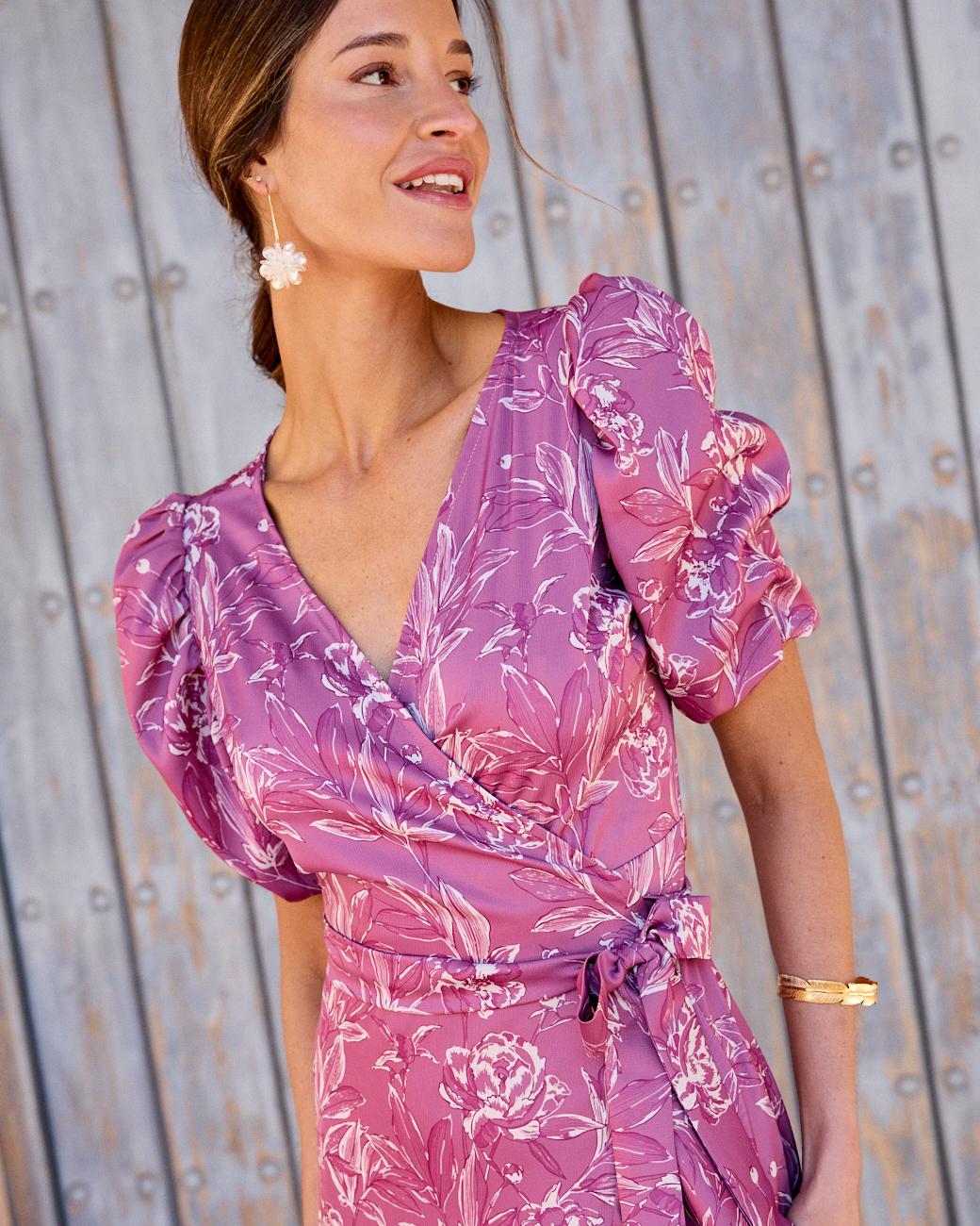 Kleid mit V-Ausschnitt Violetta
