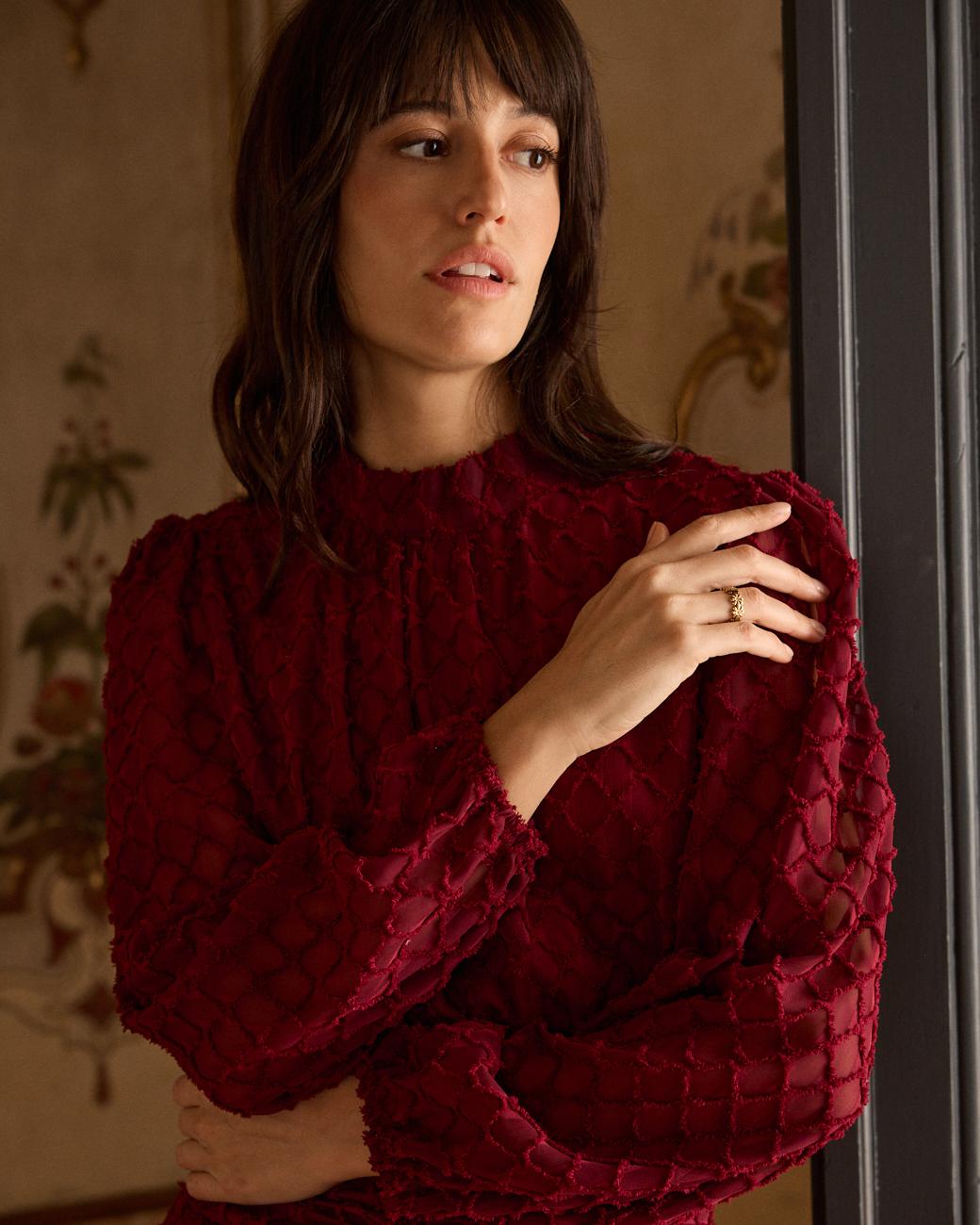 Kurzes Kleid mit Volants Livia