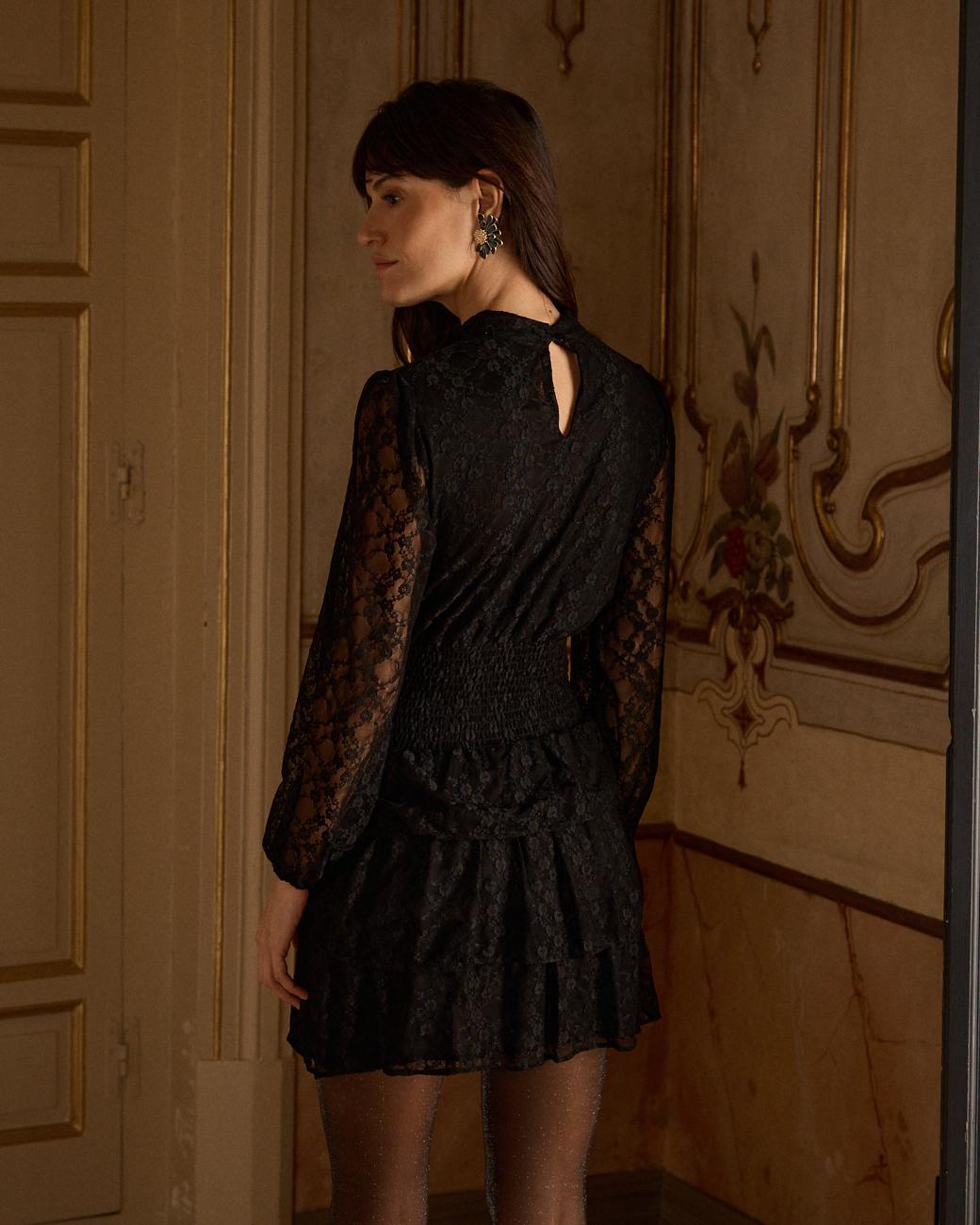 Kurzes Kleid mit Volants Livia
