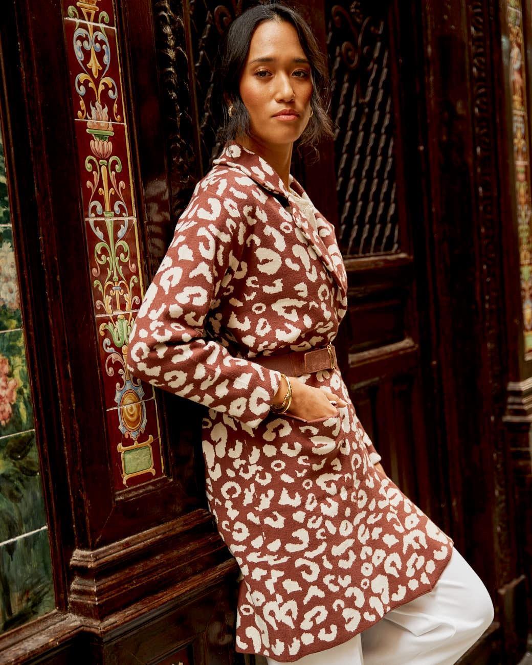 Mantel Animal Print Nere