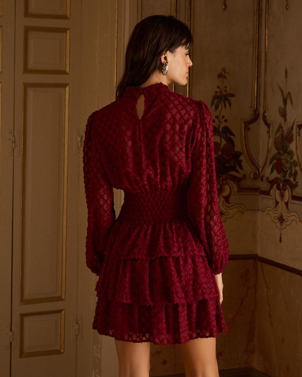 Kurzes Kleid mit Volants Livia
