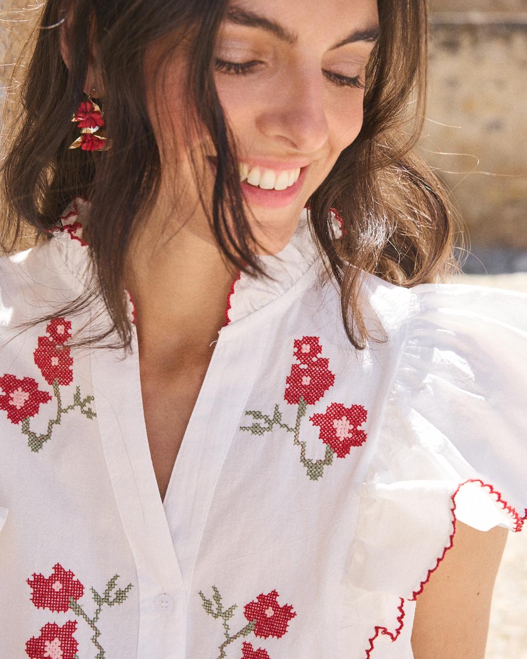 Bluse mit Glockenärmel Flaria
