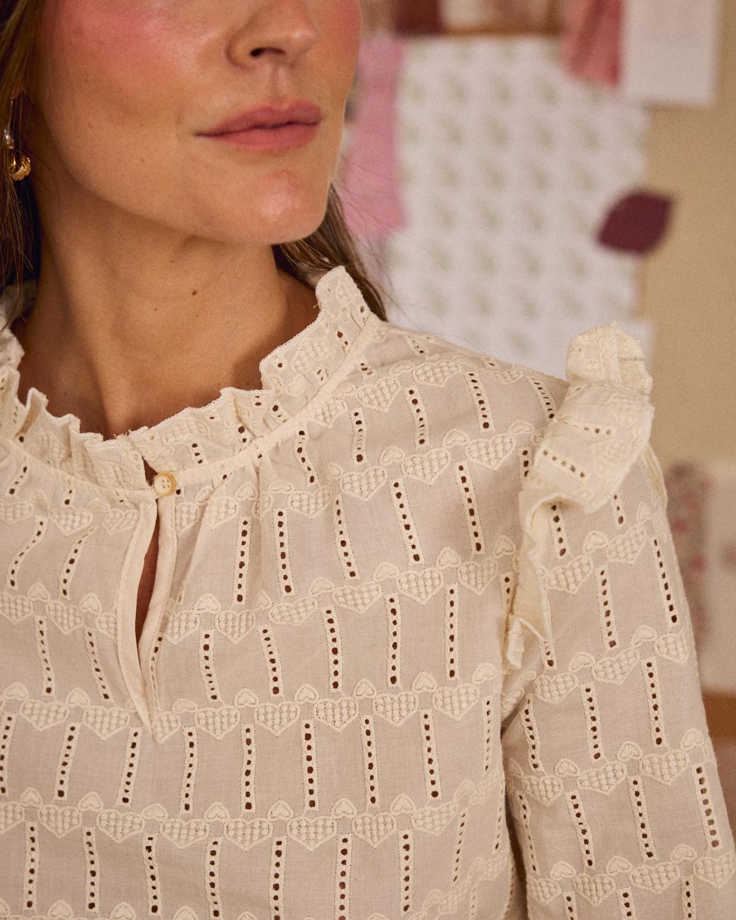 Bluse mit Herzen Aureline