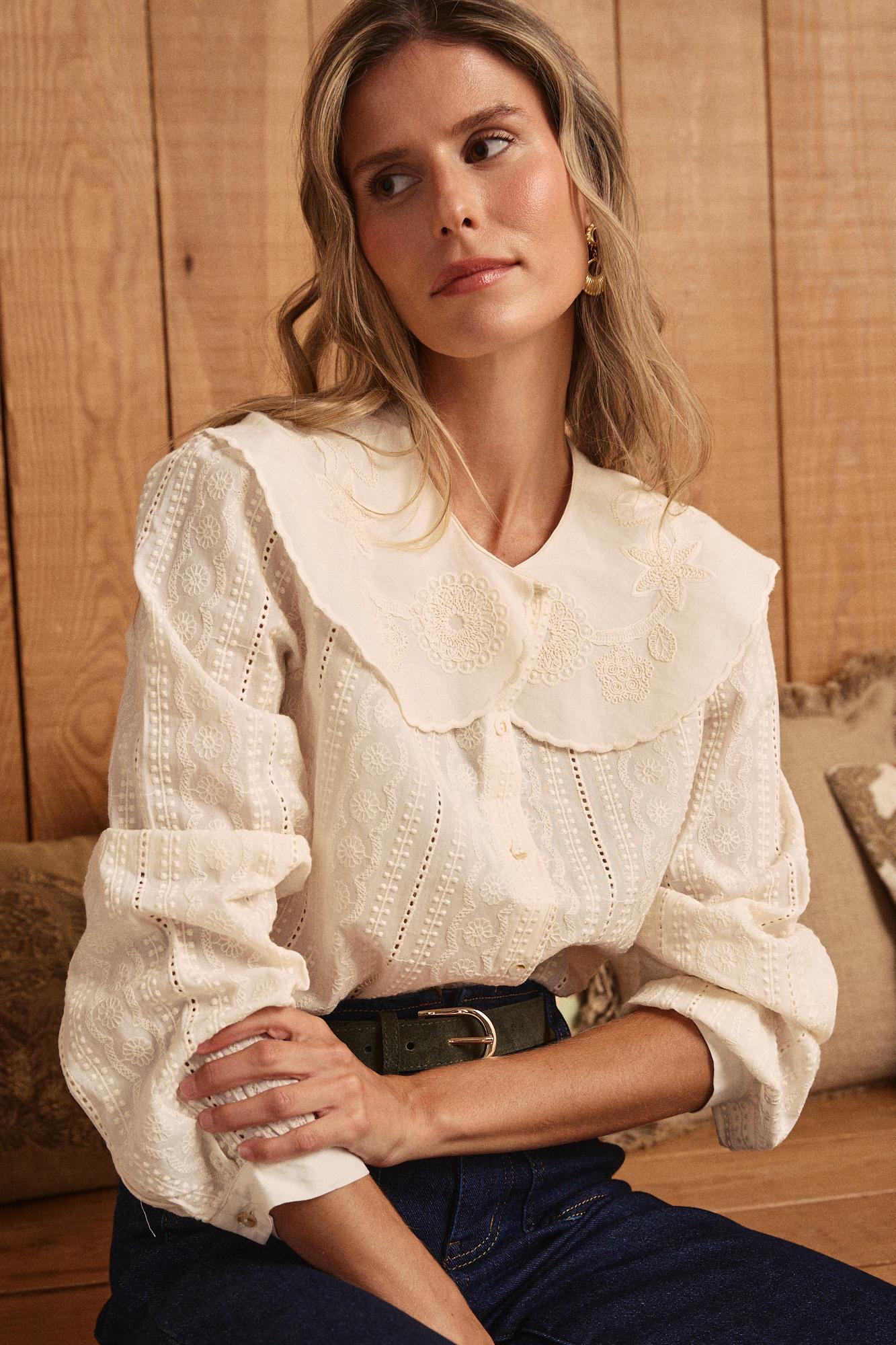 Bluse mit Kragen Genoveva