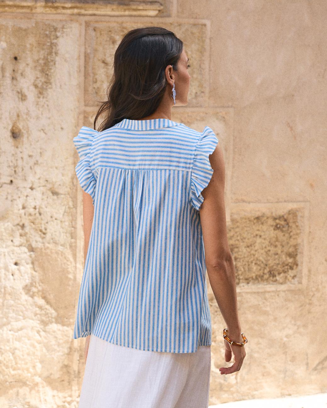 Bluse mit Volants Lusiana