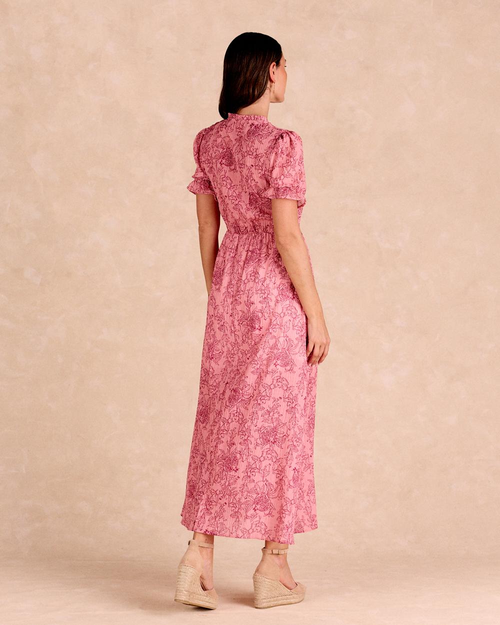 Langes Kleid mit Schleife Carolina
