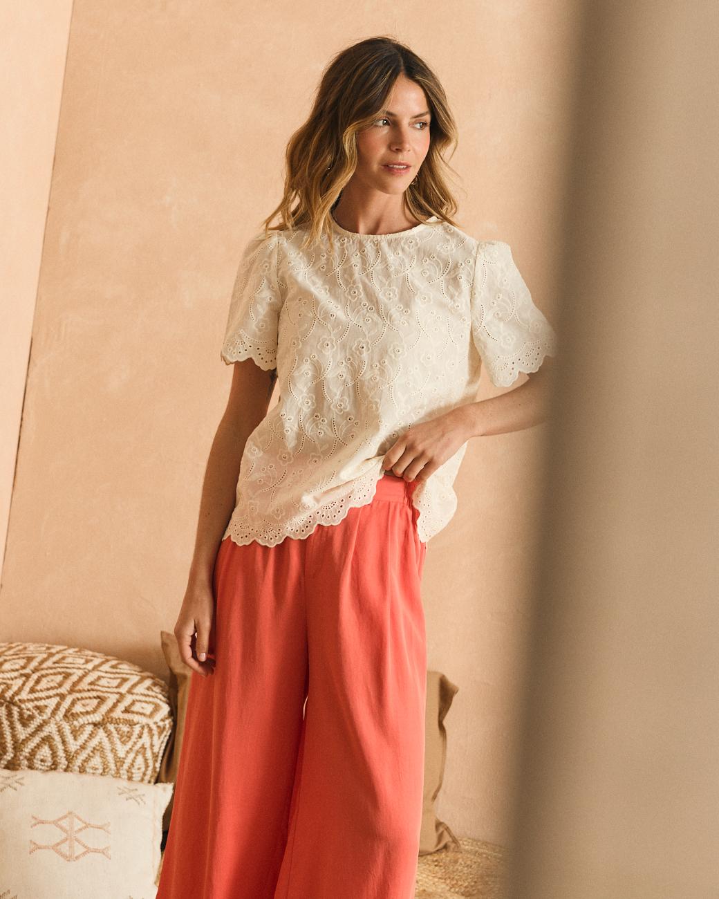 Beige Bluse Flavia