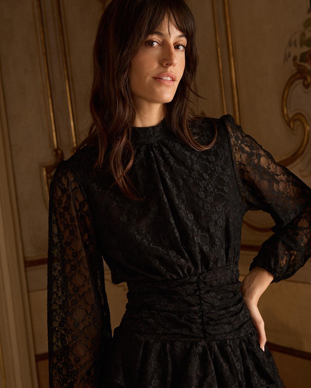 Kurzes Kleid mit Volants Livia