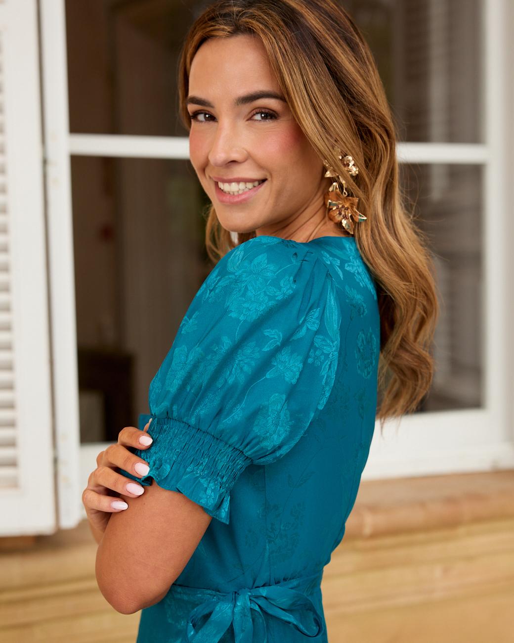 Langes Kleid mit Muster Alda