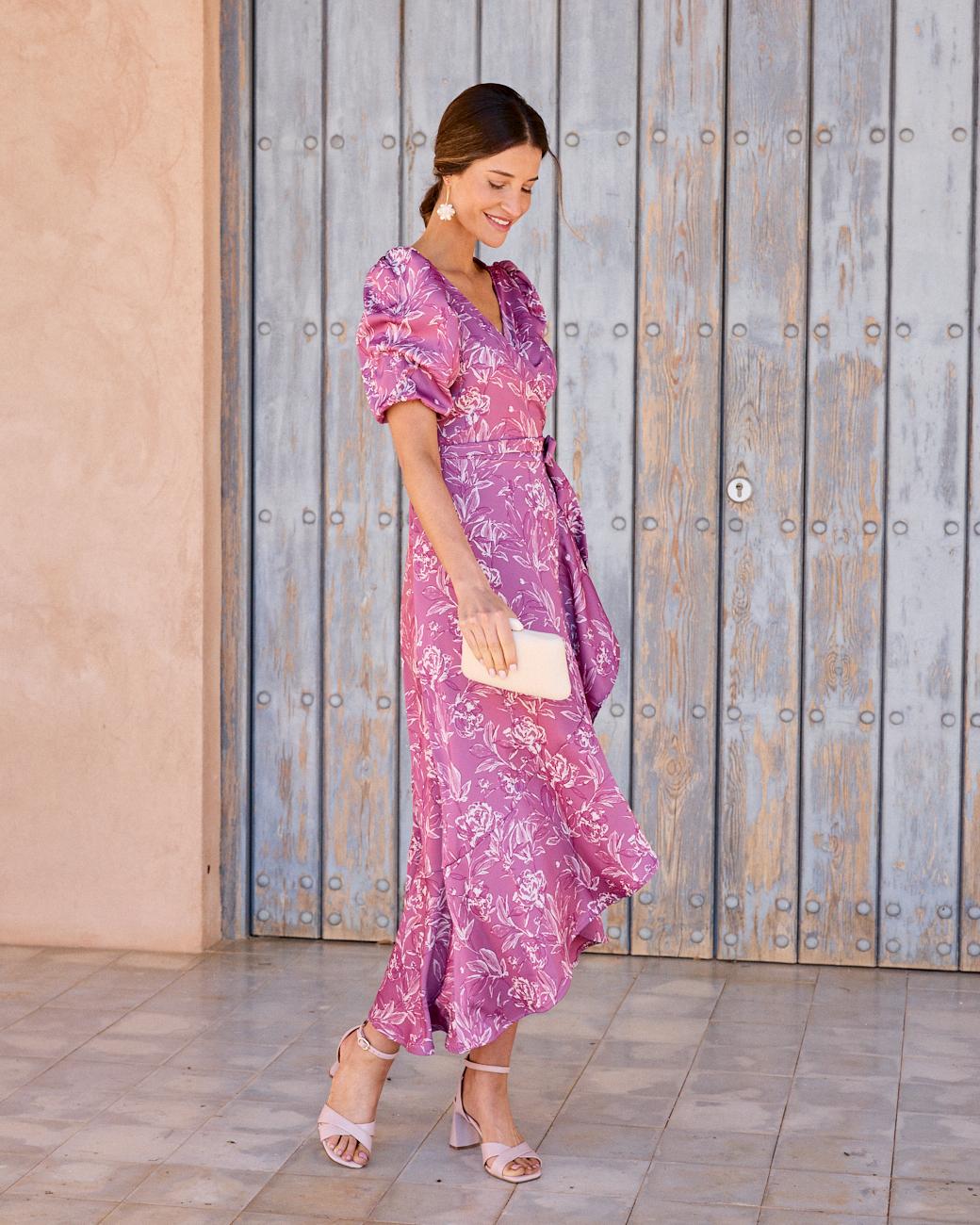 Kleid mit V-Ausschnitt Violetta
