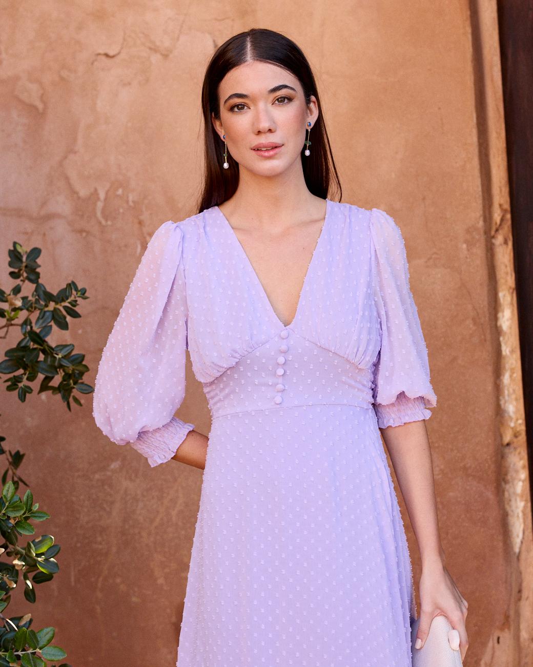 Evarista Kleid mit Ausschnitt