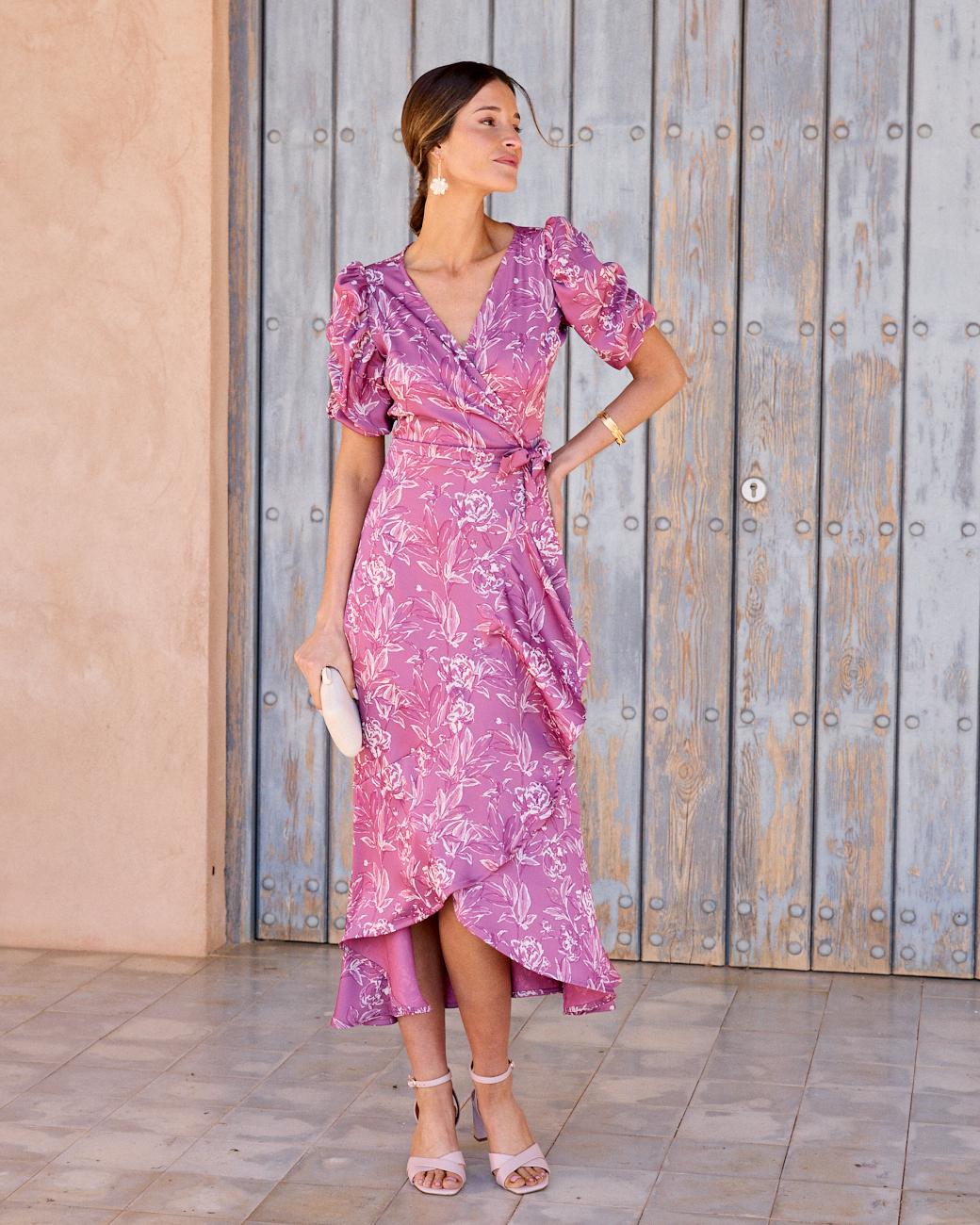 Kleid mit V-Ausschnitt Violetta
